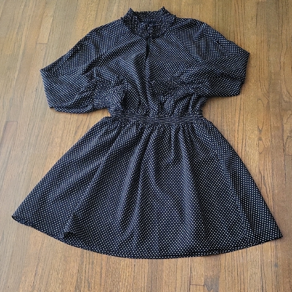 RACHEL Rachel Roy Gray Dolman Sleeve Mock Neck Dress